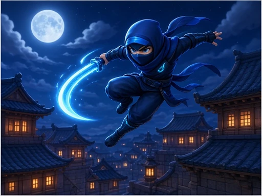 Ниндзя в синем плаще на крышах — анонс Ninja Legends