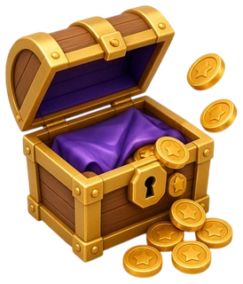 Открытый сундук с монетами — готовые игры для издателя